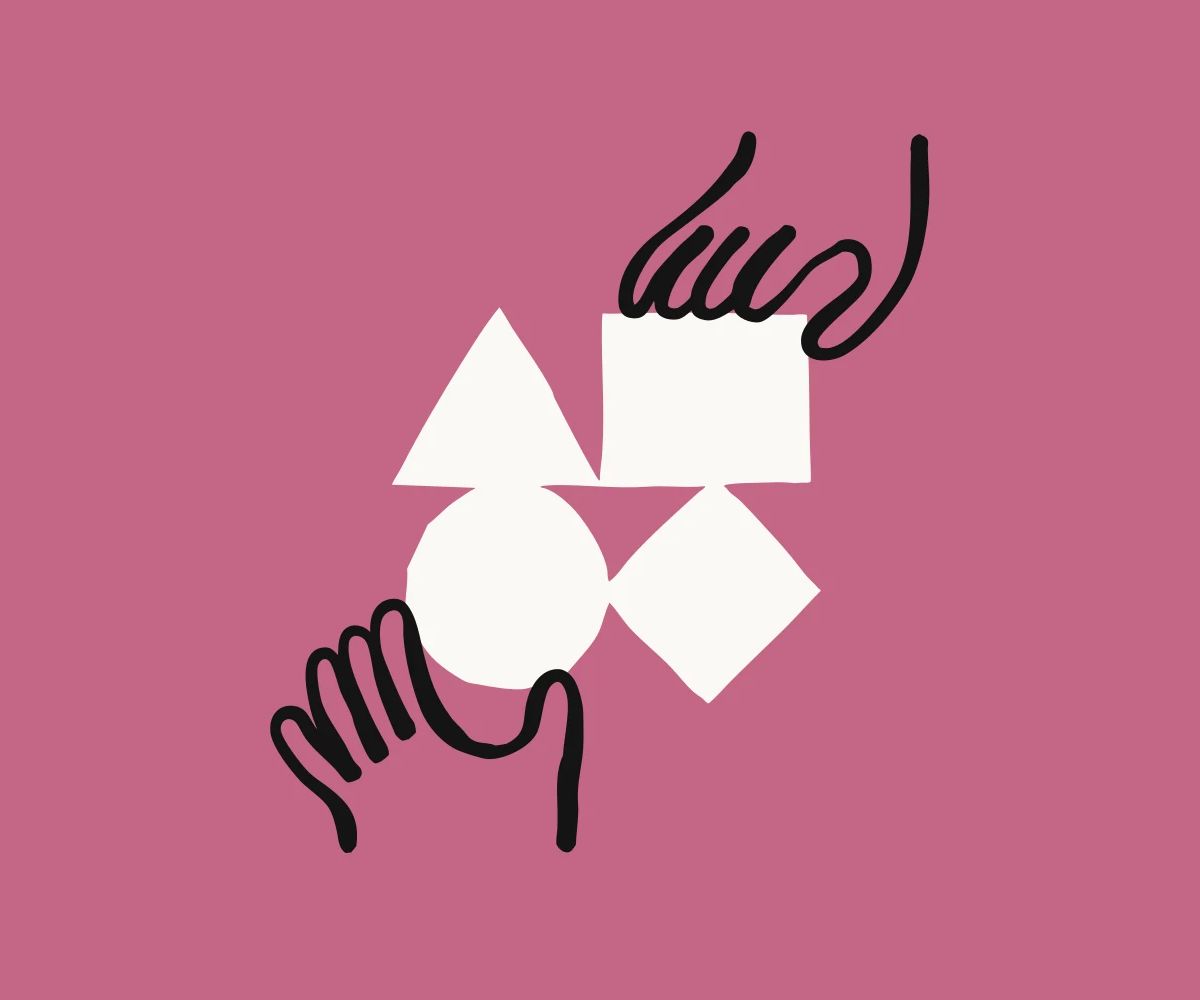 Anthropic's official Claude Partner Network illustration showing a hand building geometric shapes