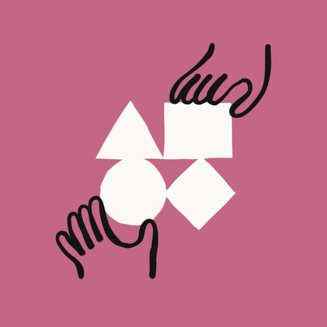 Anthropic's official Claude Partner Network illustration showing a hand building geometric shapes