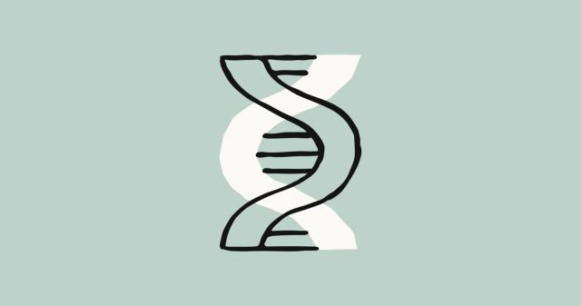 Black DNA double helix on a pale green background; Anthropic