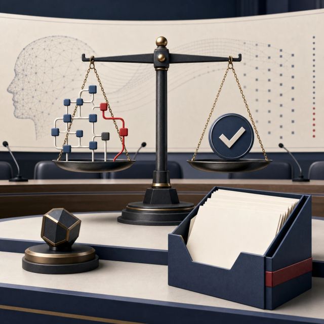 A regulatory docket weighs an AI answer path against an accuracy marker and consumer notice