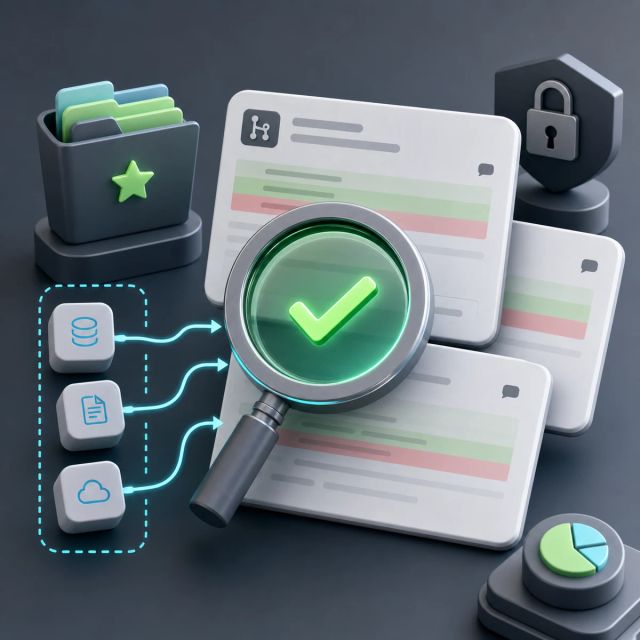 A code review lens checks pull request cards using read-only context connectors and team skill folders