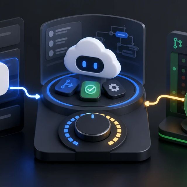 A comment trigger, reasoning dial, and pull request checkpoint connect through a cloud agent workspace