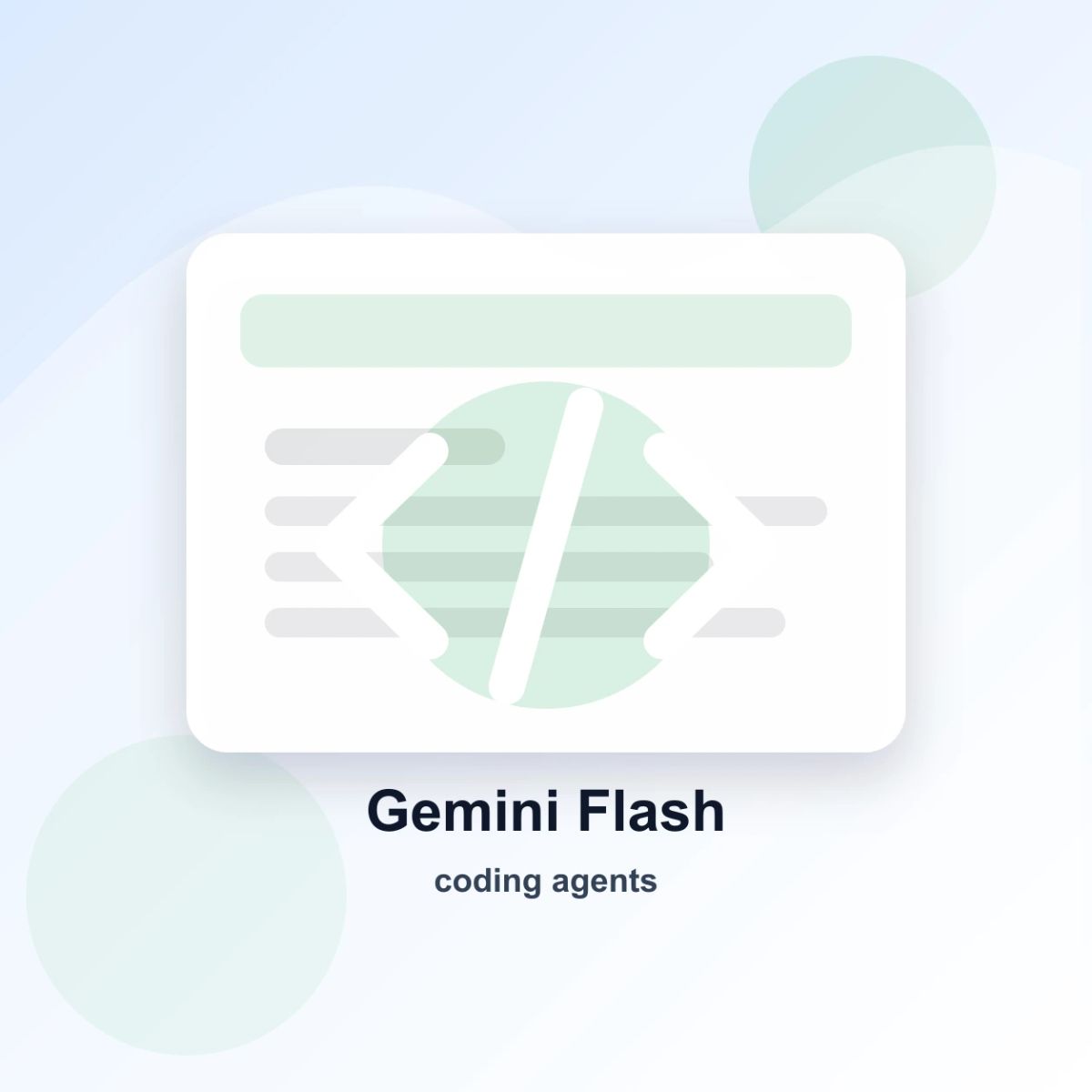 A bright workbench shows a fast model core connected to code files, browser panels, and agent task steps