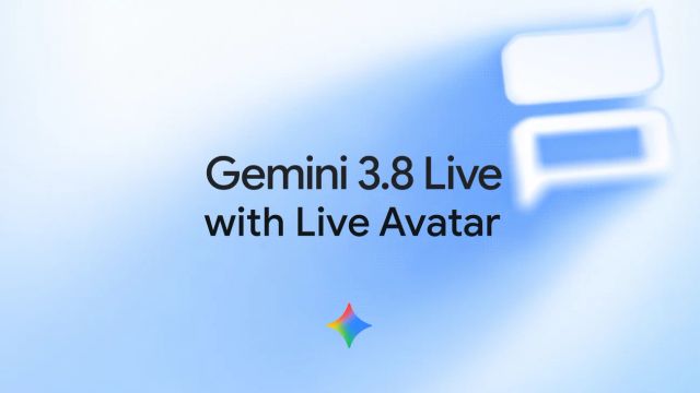 Google's Gemini 3.8 Live with Live Avatar announcement graphic