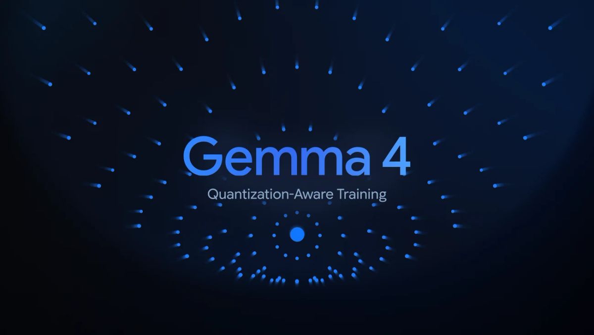 Google's official Gemma 4 quantization-aware training hero image