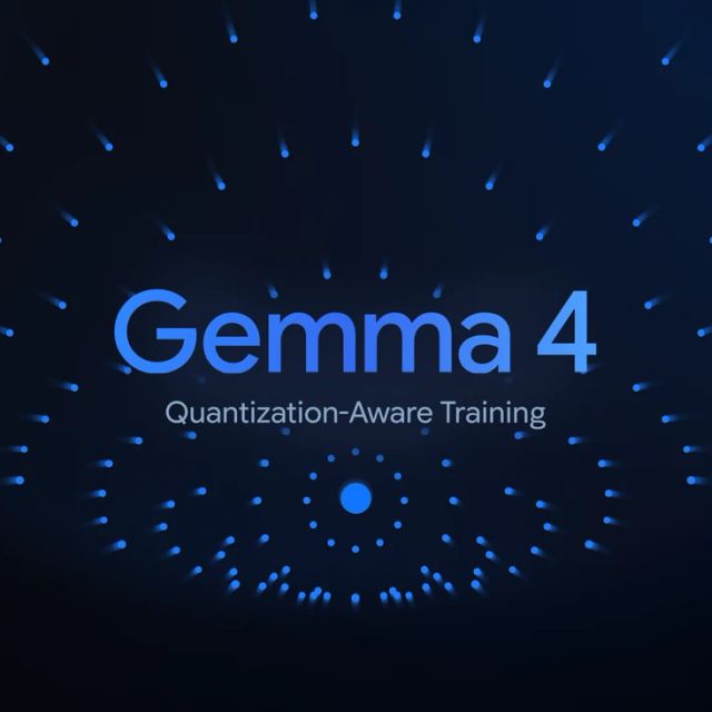 Google's official Gemma 4 quantization-aware training hero image