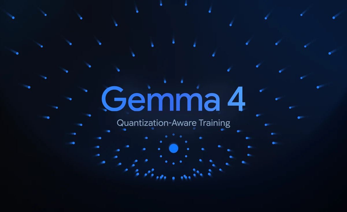 Google's official Gemma 4 quantization-aware training hero image