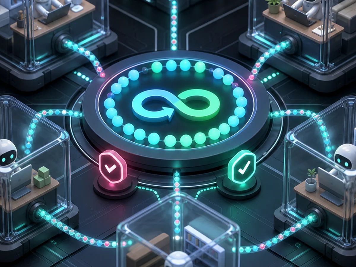 A coding agent runs in isolated sandboxes while a training loop records tool-call tokens and hidden-test rewards