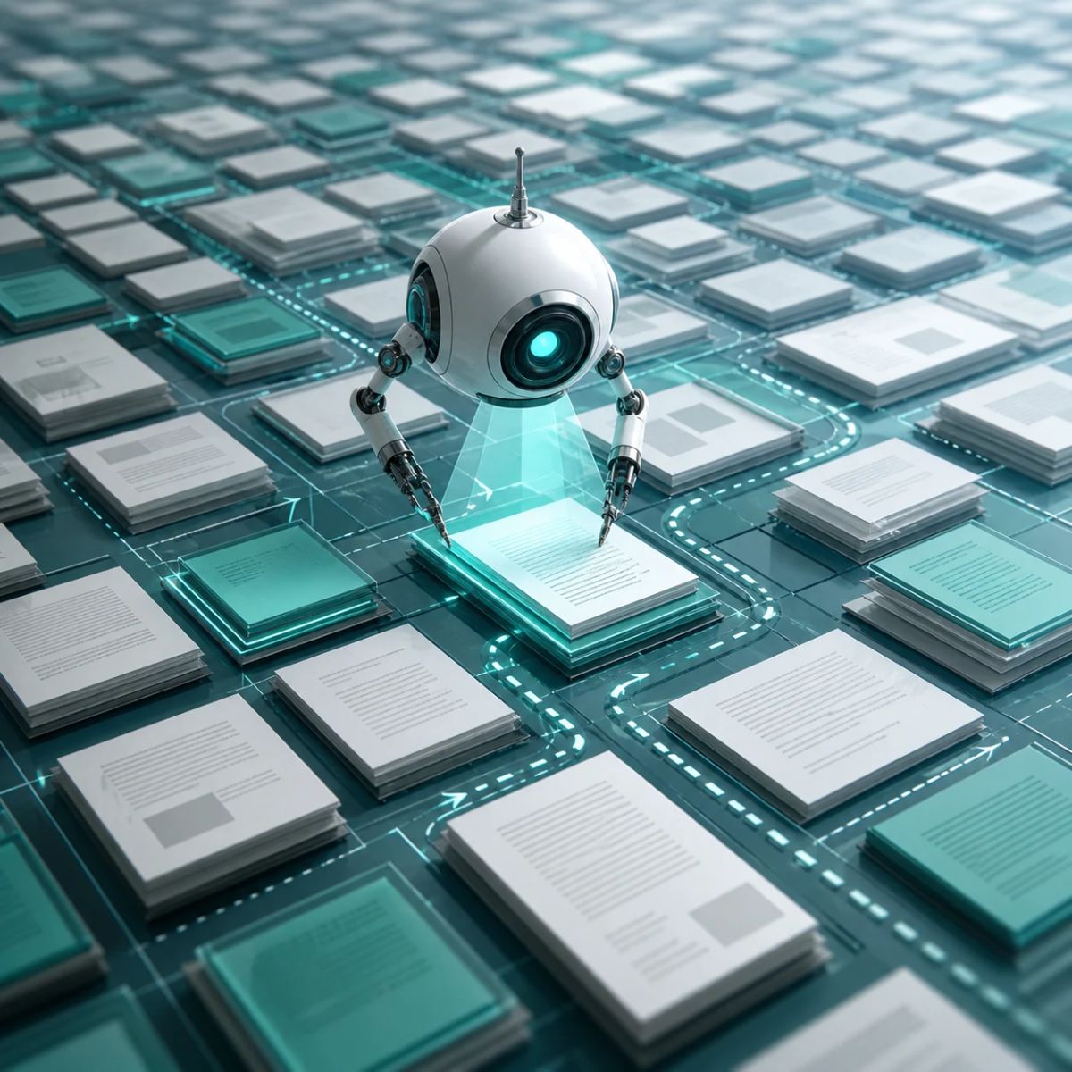 A search probe selecting source documents from a large indexed grid