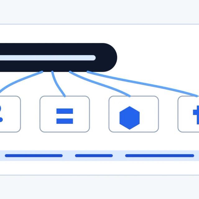 An agent search interface routing to approved tools, skills, and registries