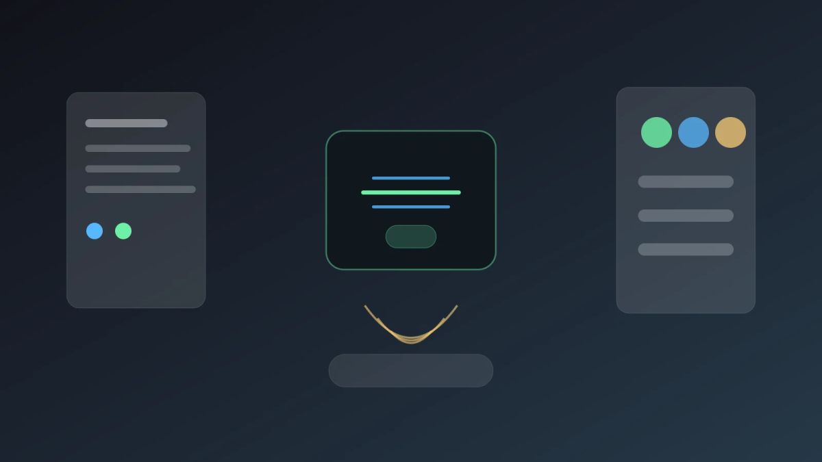 A developer automation pipeline where task cards flow through sandbox and review checkpoints