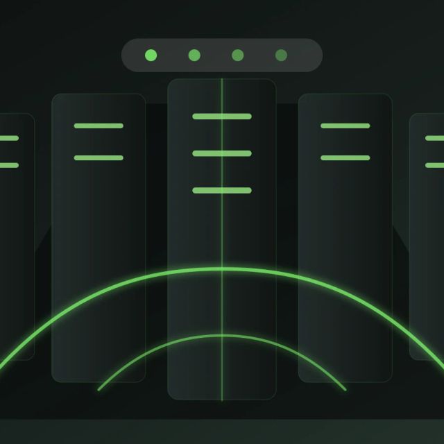 Rack-scale AI training systems connected by green workload paths in a data center aisle