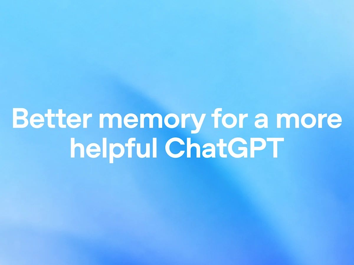 OpenAI's official Better memory for a more helpful ChatGPT article card